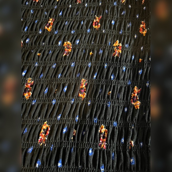 Dress black with flowers - Picture 2 of 5